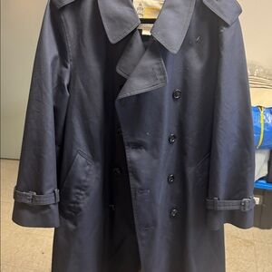 London fog navy blue trenchcoat